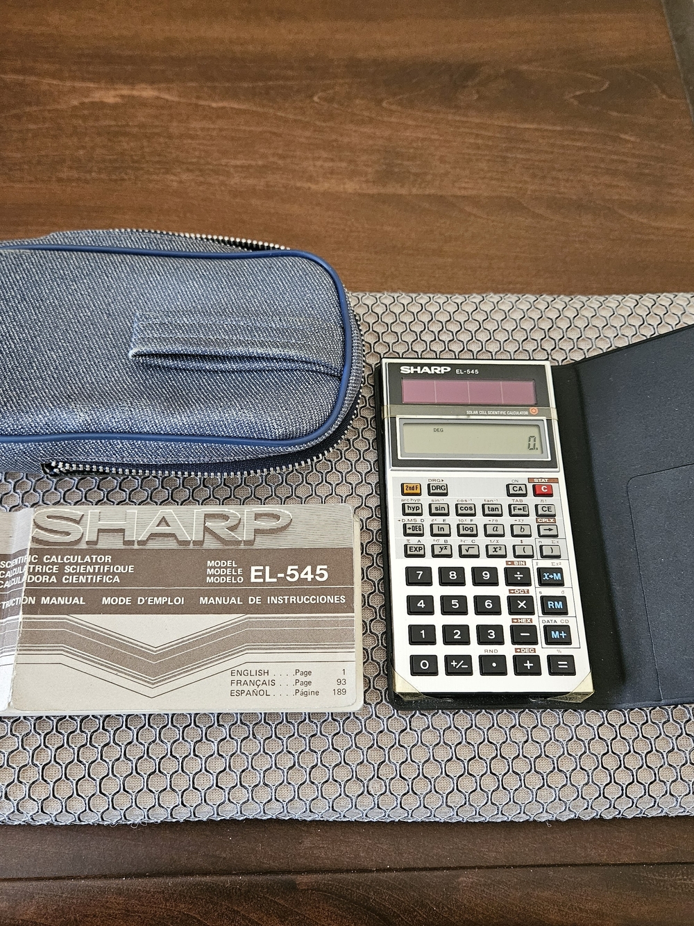 Sharp EL-545 Scientific Calculator With Manual And Case